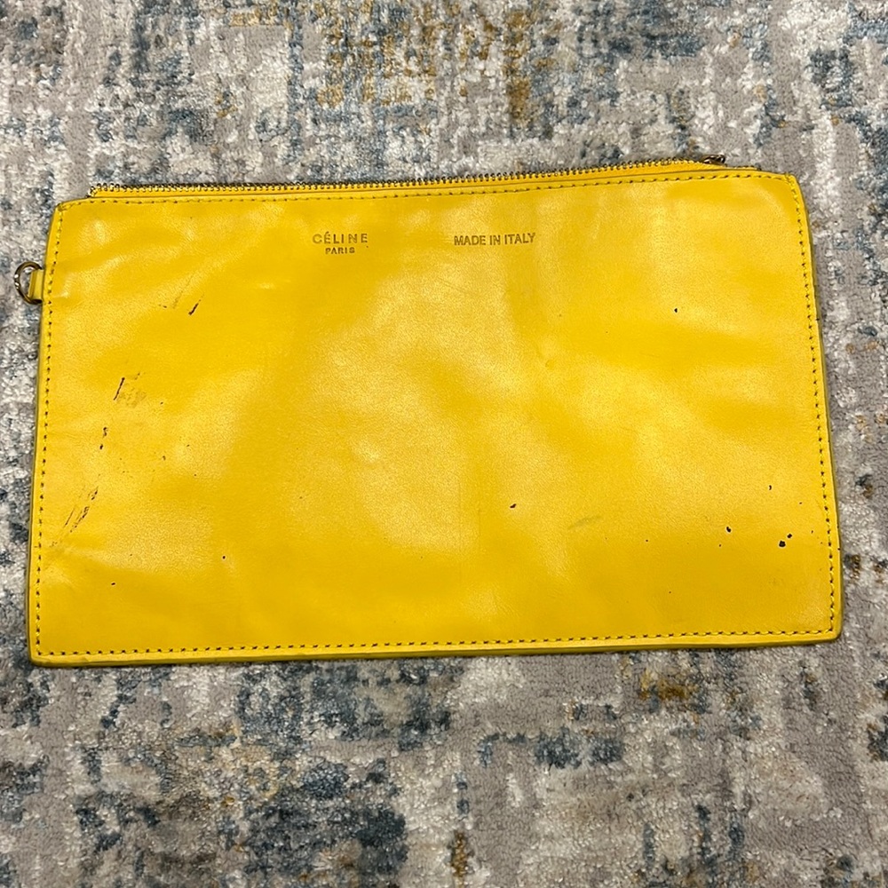 Celine yellow clutch